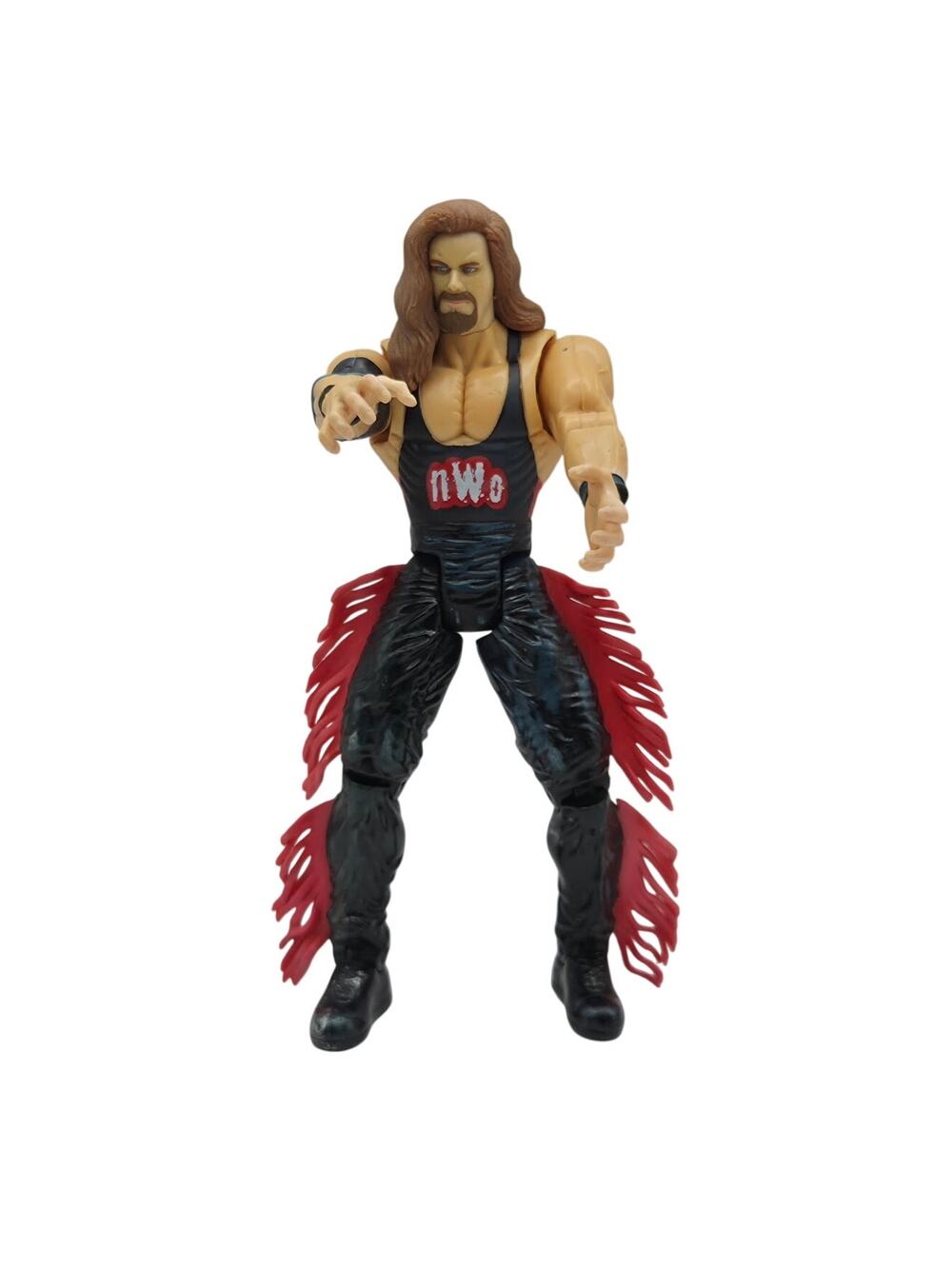 WCW nWo Kevin Nash 1999 Toy Biz 7" Wrestling Action Figure Red Tassels